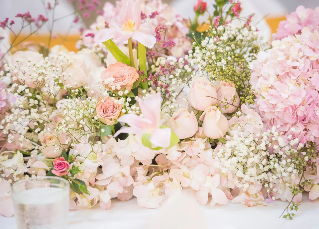 Decoración floral mesas